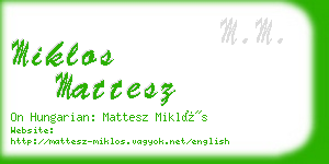 miklos mattesz business card